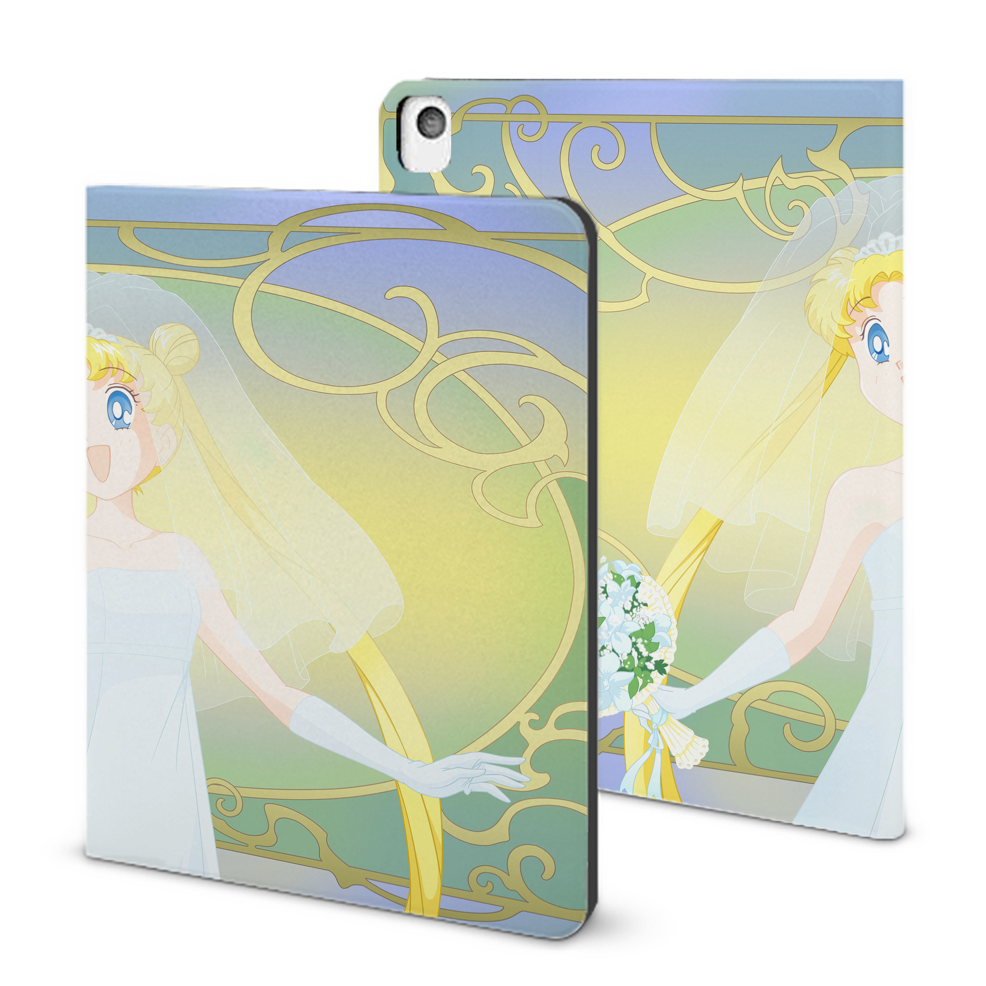 （画像用） 美少女戦士セーラームーン Sailor Moon IPadケース ペンホルダー付き ブックスタイルデザイン